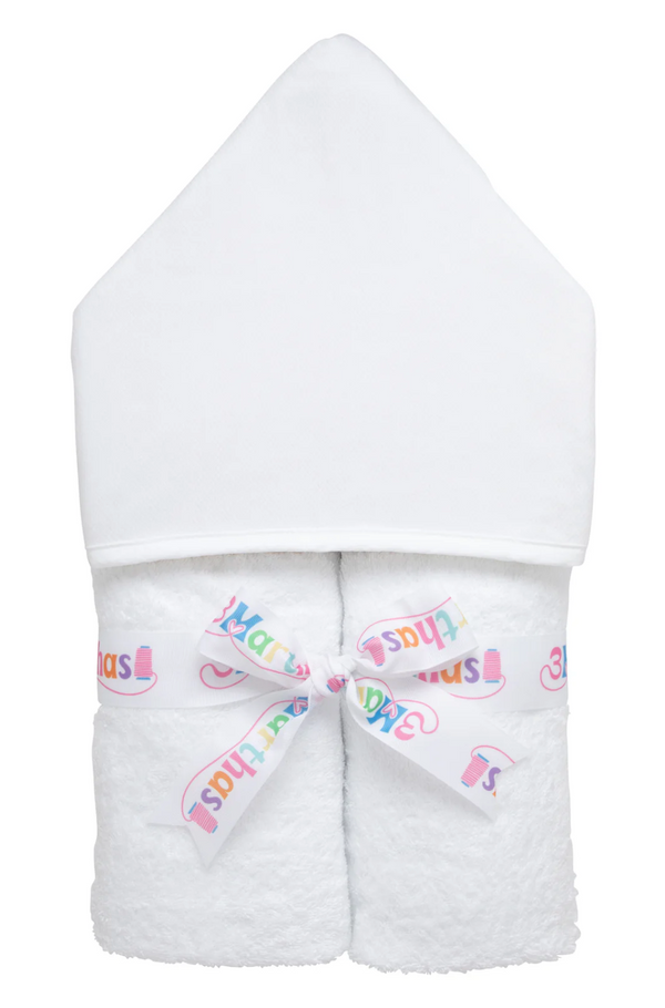 Seersucker Stripe Everykid Towel - White from Anderson Parker