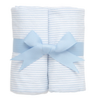 Seersucker Stripe Set of Two Burps - Blue from Anderson Parker