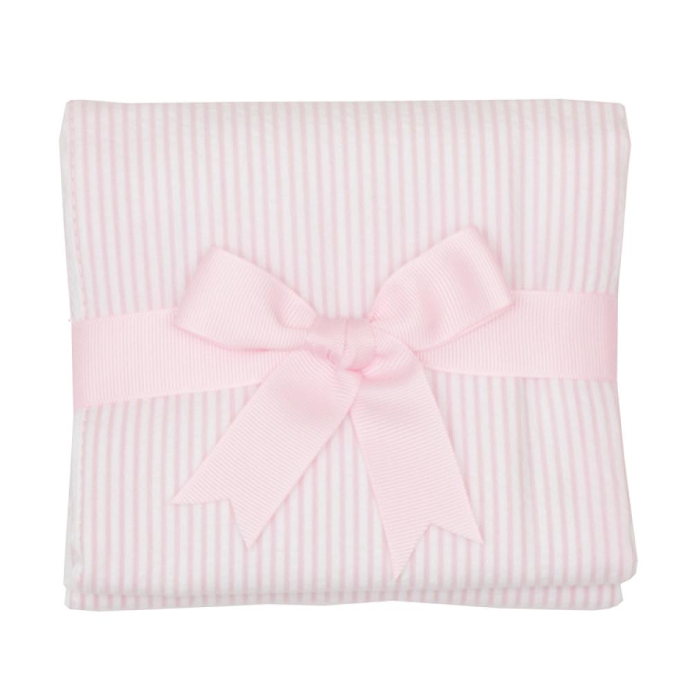 Seersucker Striped Burp Cloth - Pink from Anderson Parker