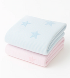 Seersucker with Stars Baby Blanket - Pink from Anderson Parker