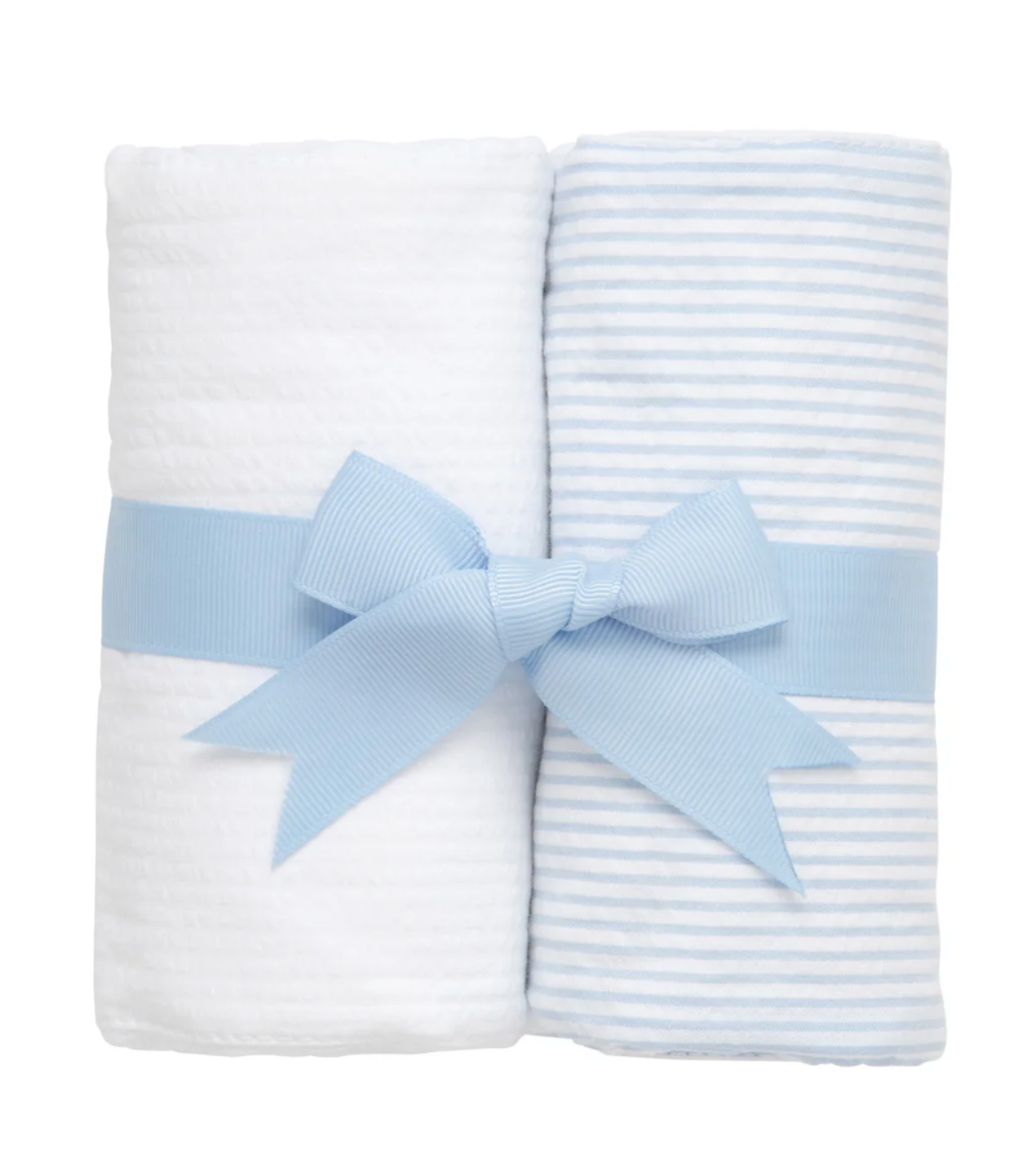 Set of Two Burps - Blue & White Seersucker Stripe from Anderson Parker