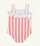 Shannon Bow Bathing Suit - Caicos Cabana Stripe (Parrot Cay Coral)/Worth Ave White from Anderson Parker