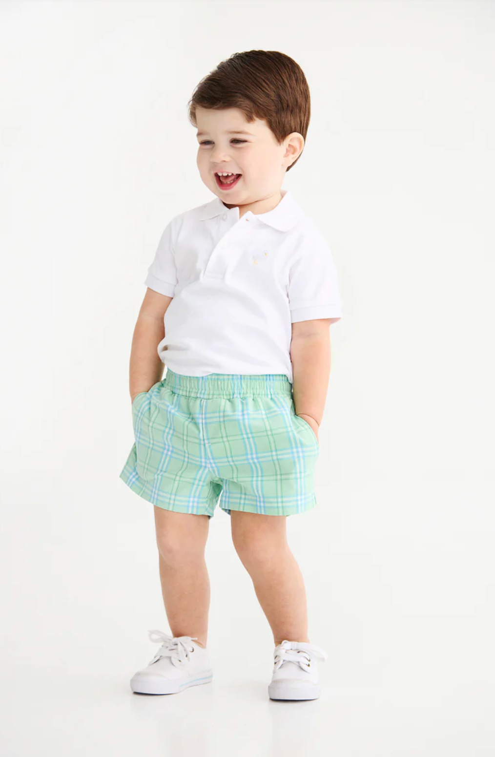 Sheffield Shorts - Pelham Bay Plaid (Green) from Anderson Parker