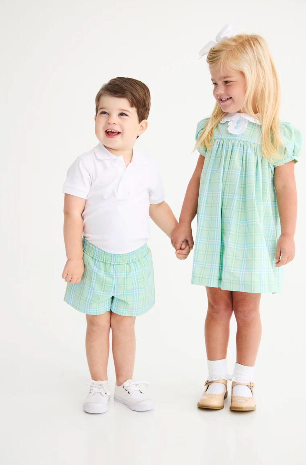 Sheffield Shorts - Pelham Bay Plaid (Green) from Anderson Parker