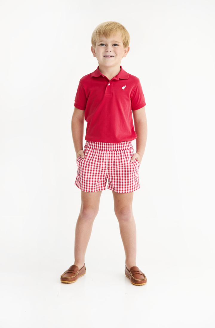 Sheffield Shorts - Richmond Red Gingham/Belhaven Blue from Anderson Parker