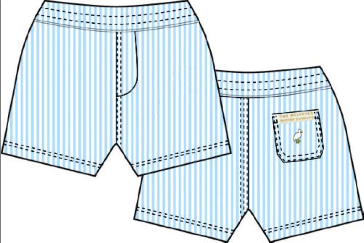 Sheffield Shorts - Seersucker - Breakers Blue Seersucker/Breakers Blue from Anderson Parker