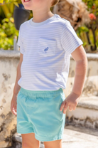 Sheffield Shorts - Twill - Turks Teal/Worth Ave White from Anderson Parker