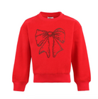 Shimmer Bow Sweatshirt - Red from Anderson Parker