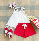 Shipley Shorts - Richmond Red with Worth Avenue White Stork from Anderson Parker