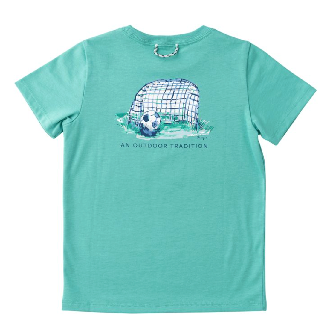 Short Sleeve Cotton T-shirt - Marine Green from Anderson Parker