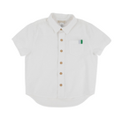 Short Sleeve Deans List Dress Shirt - Lines - Worth Ave White/Buckhead Blue/Kiawah Kelly Green from Anderson Parker