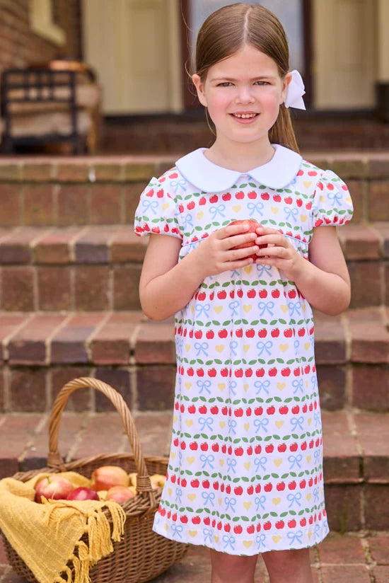 Short Sleeve Evelyn Dress - Apples Days from Anderson Parker