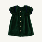 Short Sleeve Patsy's Party Dress - Velveteen - Grier Green/Nantucket Navy from Anderson Parker