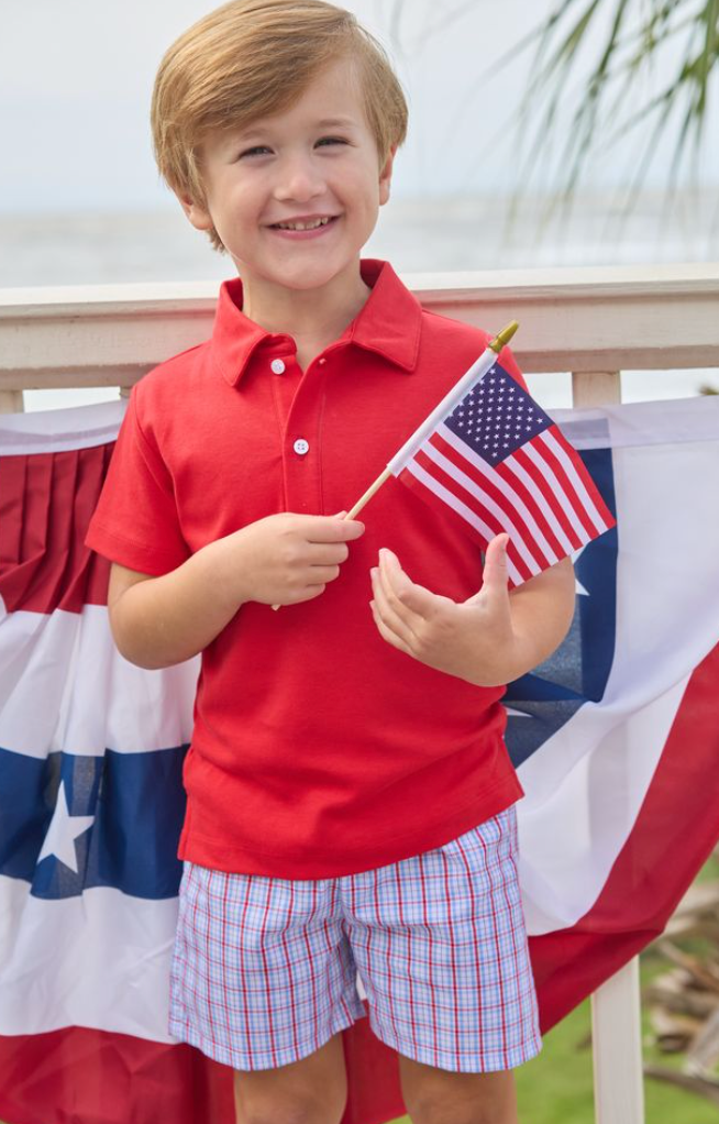 Short Sleeve Polo - Red from Anderson Parker