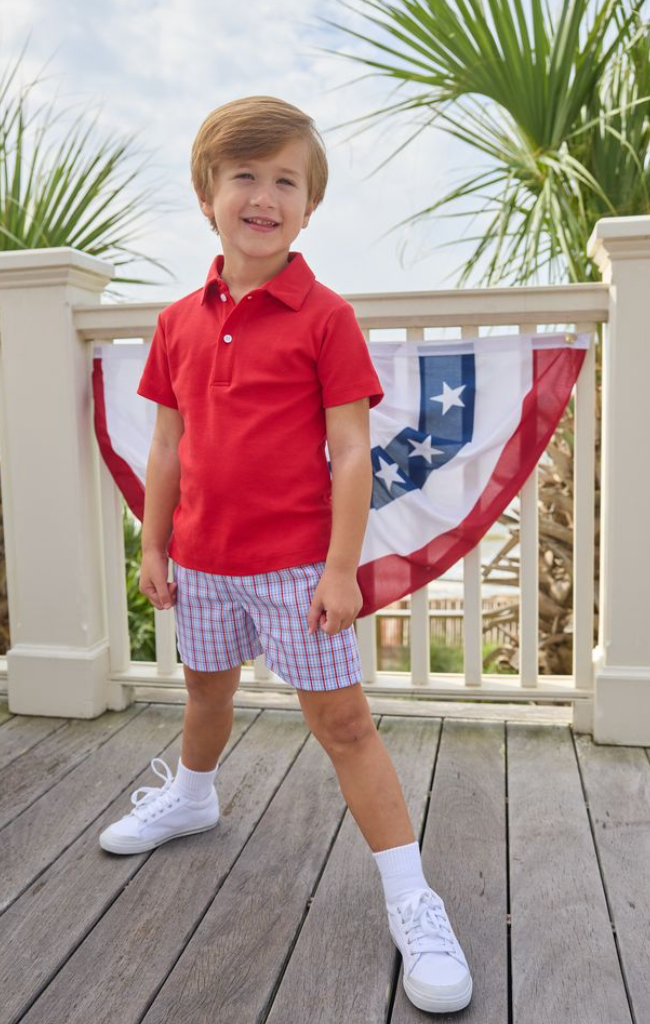 Short Sleeve Polo - Red from Anderson Parker