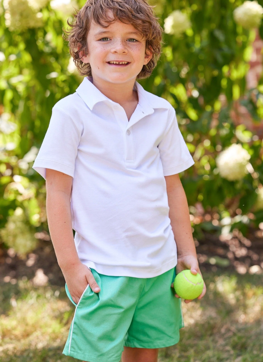 Short Sleeve Polo - White from Anderson Parker