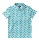 Short Sleeve Pro Performance Polo - Marina Green Pickleball Print from Anderson Parker