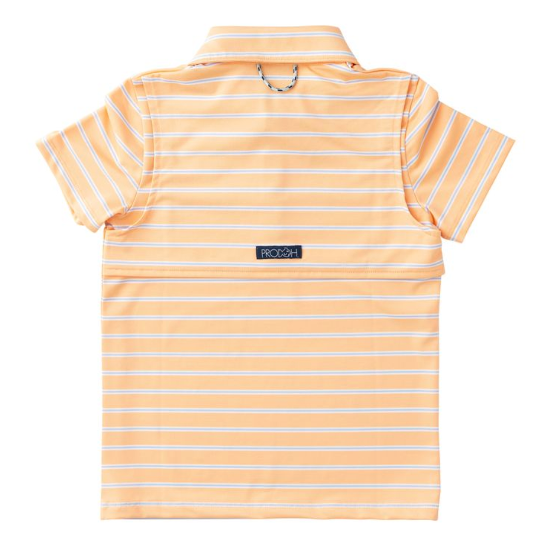 Short Sleeve Pro Performance Polo - Orange Chiffon Stripe from Anderson Parker