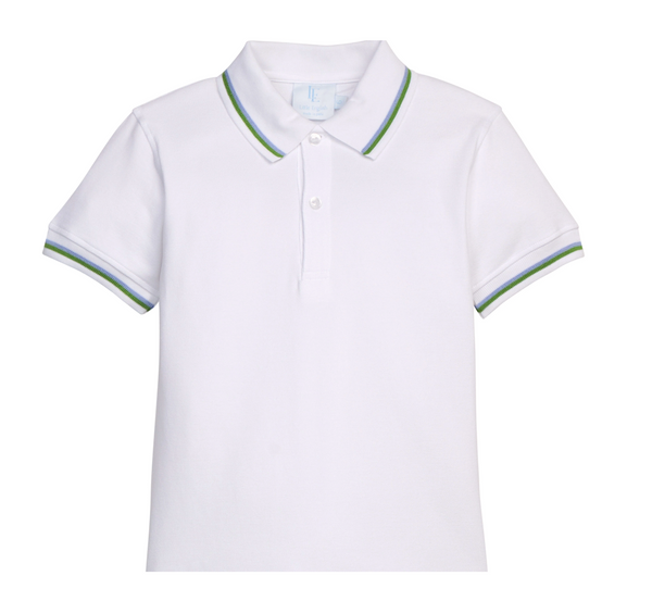 Short Sleeve Tipped Polo - Blue / Green from Anderson Parker