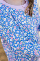 Sidney Sweatshirt & Light Pink Scallop Leggings - Fall Floral Knit from Anderson Parker