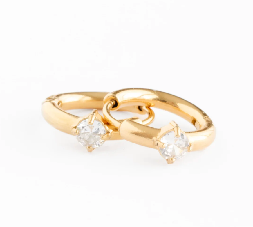 Single Diamond Hoops from Anderson Parker