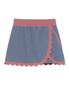 Slate/Dusty Pink Scalloped Skort from Anderson Parker