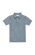 Slate/Sage QB Stripe Polo Shirt from Anderson Parker