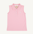 Sleeveless Anna Price Polo - Pier Party Pink/Worth Ave White from Anderson Parker