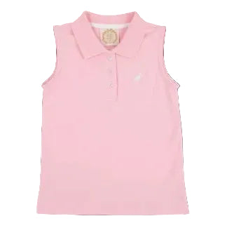 Sleeveless Anna Price Polo - Pier Party Pink/Worth Ave White from Anderson Parker