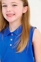 Sleeveless Anna Price Polo - Rockefeller Royal/Richmond Red from Anderson Parker