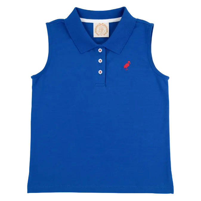 Sleeveless Anna Price Polo - Rockefeller Royal/Richmond Red from Anderson Parker