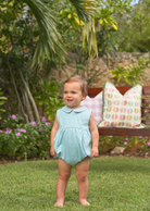 Sleeveless Bradford Bubble - Turks Teal Stripe with Worth Avenue White from Anderson Parker