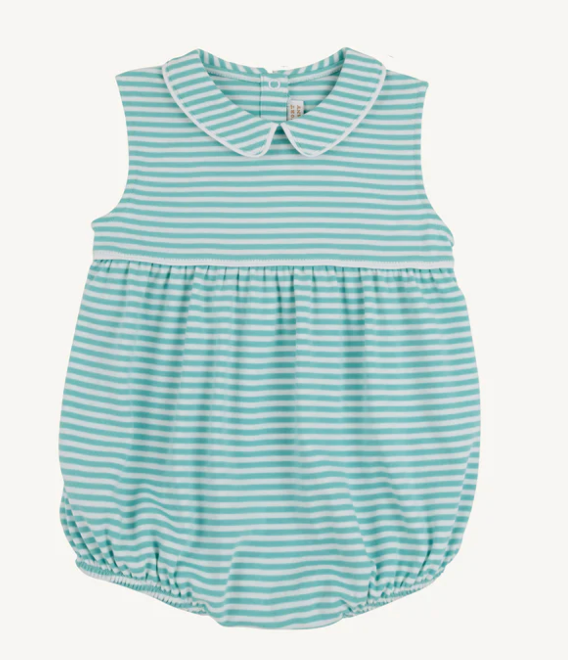 Sleeveless Bradford Bubble - Turks Teal Stripe with Worth Avenue White from Anderson Parker