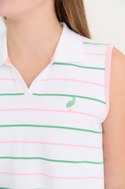 Sleeveless Maude's Polo Dress - Tradd Street Stripe/Pier Party Pink from Anderson Parker