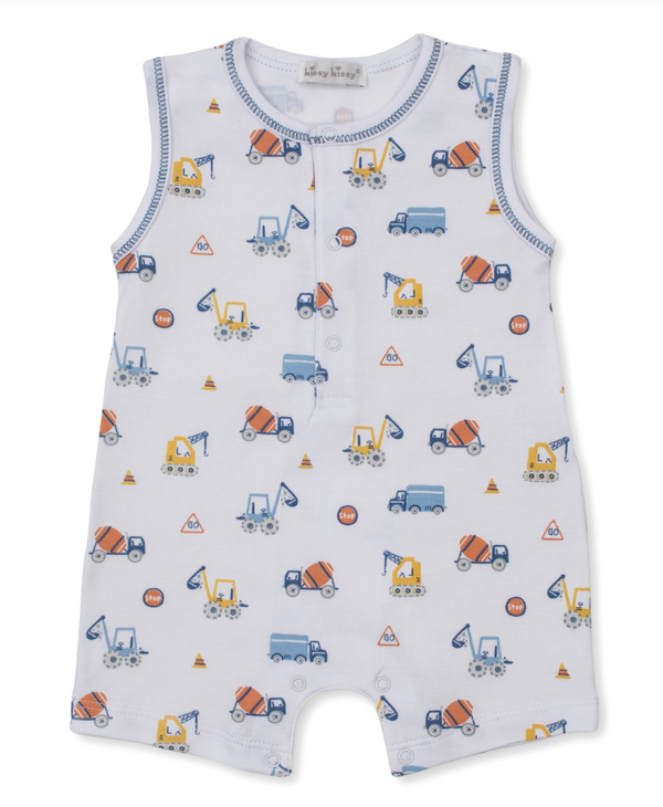 Sleeveless Playsuit - Construction Roadwork from Anderson Parker