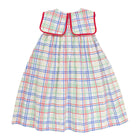 Sleeveless Stewart's Square Collar Dress - Wellington Windowpane/Richmond Red from Anderson Parker