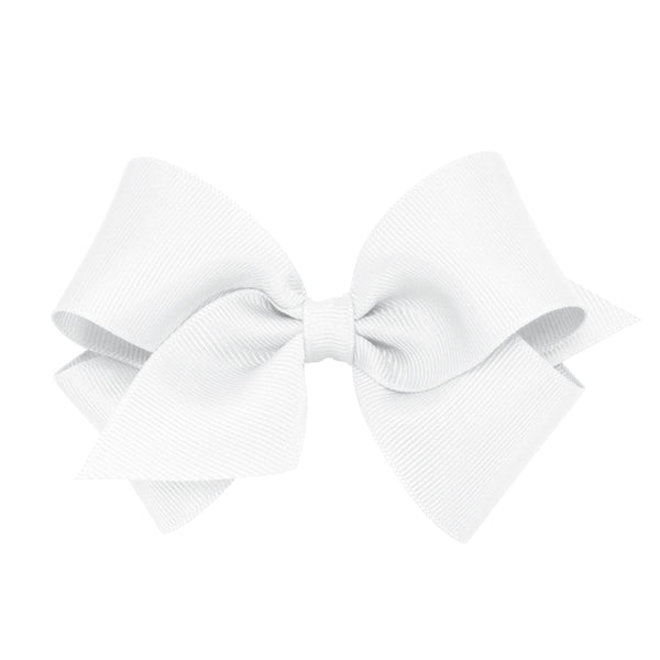 Small Classic Grosgrain Hair Bow - White from Anderson Parker