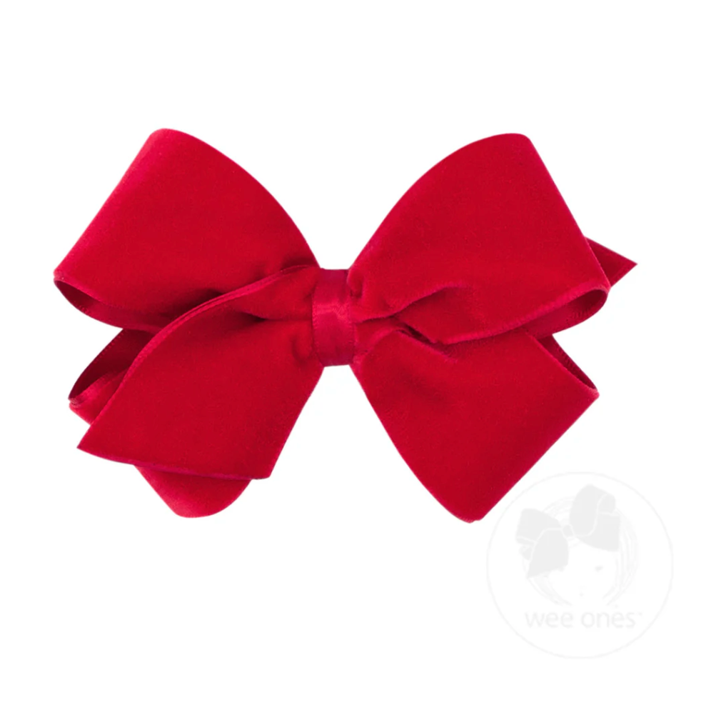 Small Velvet Basic Bow - Red from Anderson Parker