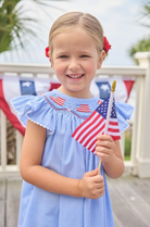 Smocked Bishop Dress - Flags from Anderson Parker