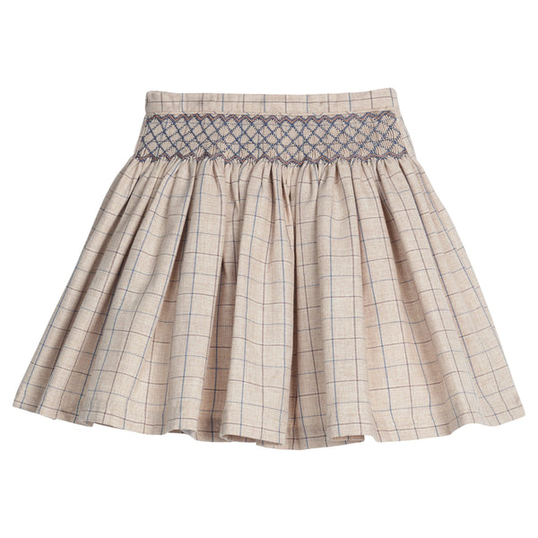 Smocked Molly Skirt - Durham Windowpane from Anderson Parker