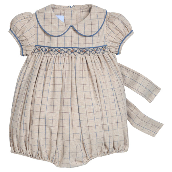Smocked Natalie Bubble - Durham Windowpane from Anderson Parker