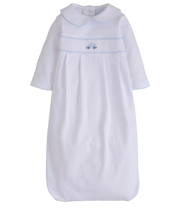 Smocked Newborn Gown - Car from Anderson Parker