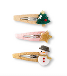 Snowman Tree and Star Hair Snap Clips from Anderson Parker