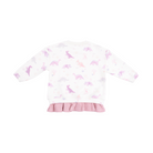 Soft Dinos - French Terry - Purple - Pull Over Sweatshirt With Ruffle And Waffle Flare Pant from Anderson Parker