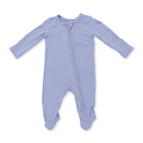 Solid Blue Fog - 2 Way Zipper Footie from Anderson Parker