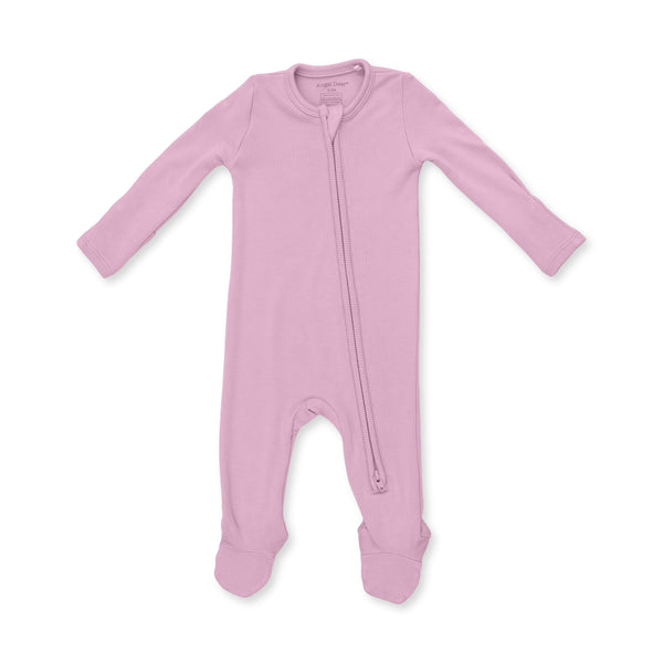 Solid Lilas - 2 Way Zipper Footie from Anderson Parker