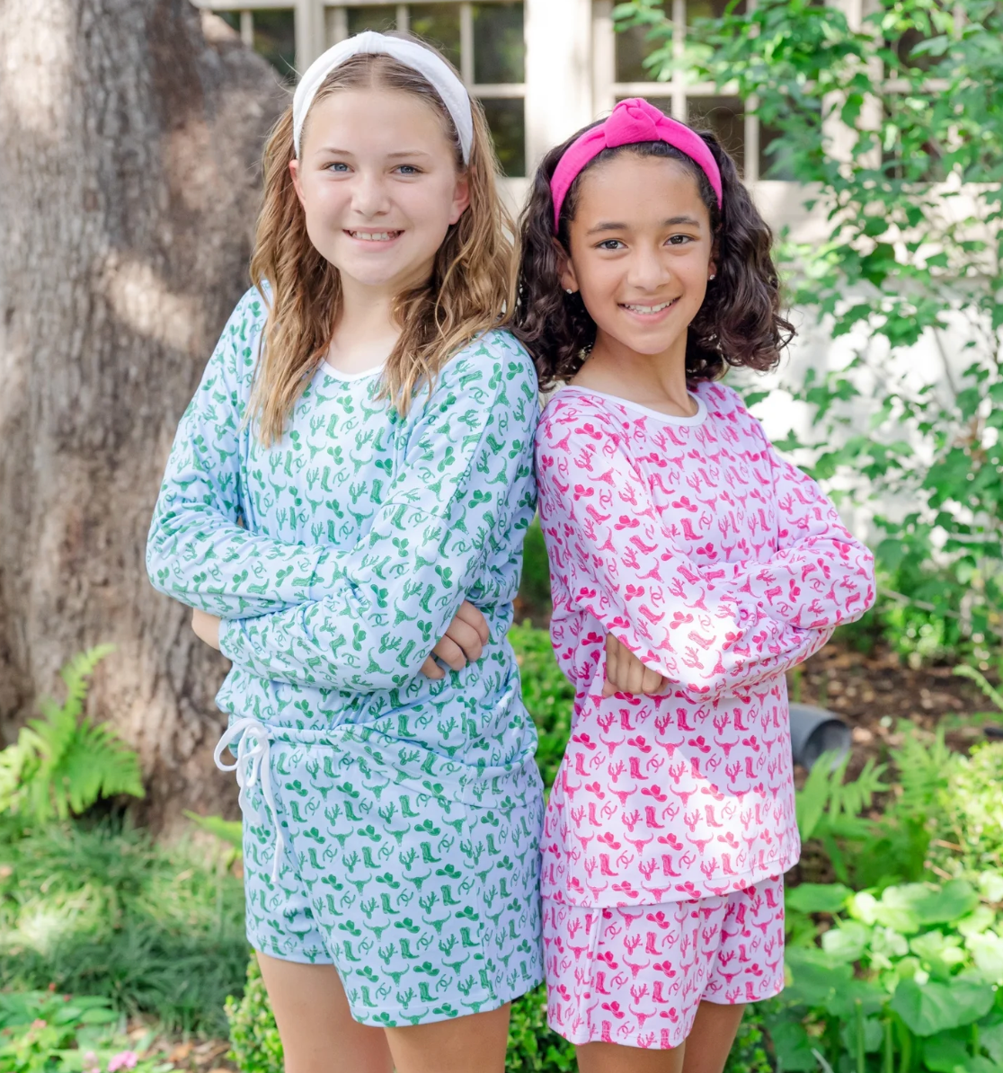 Sophie Girls' Short Set - Wild West Pink from Anderson Parker