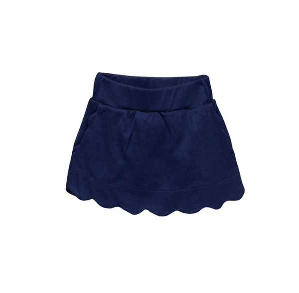 Sophie Scallop Skort Skirt Navy from Anderson Parker
