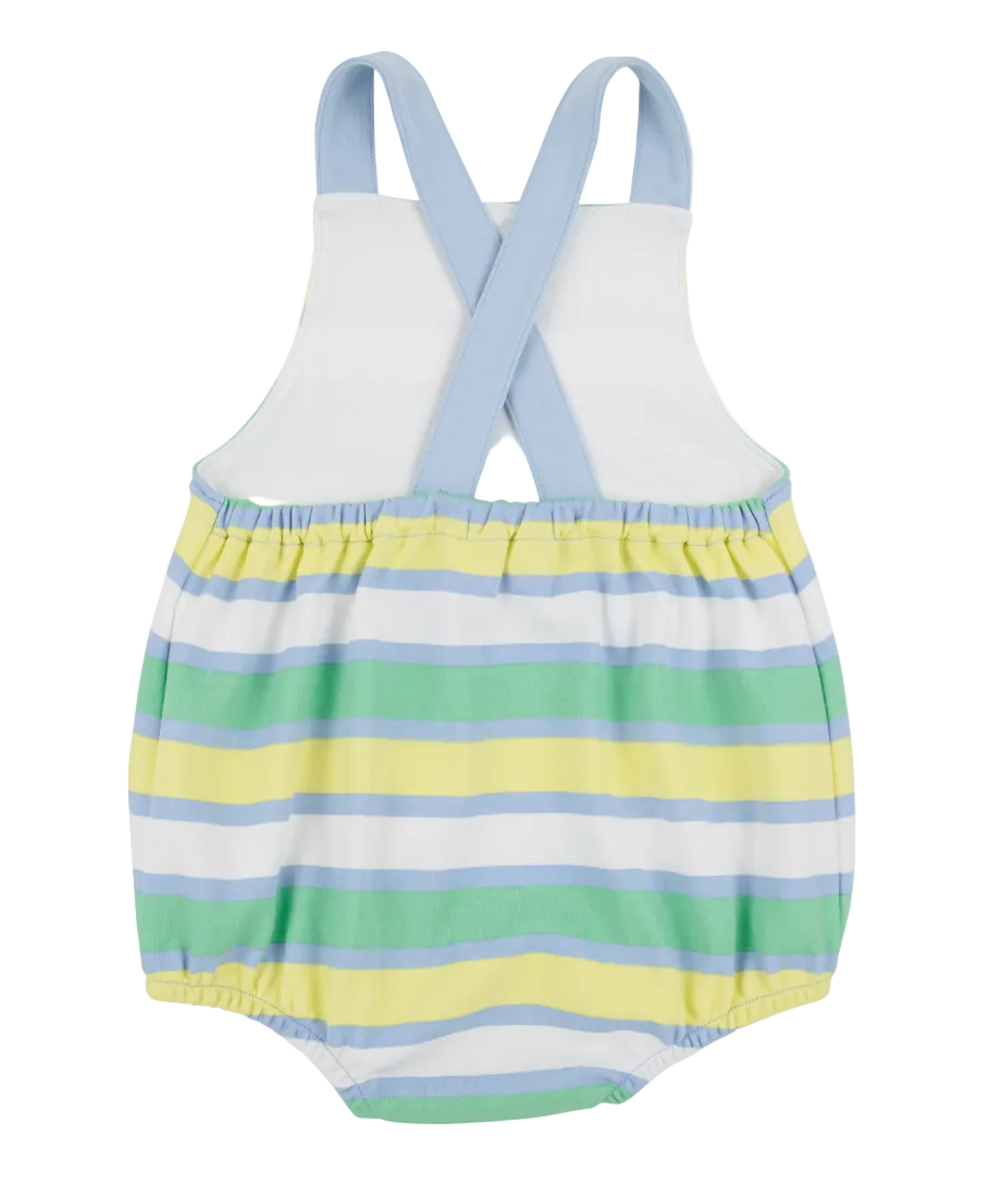 Stillman Sunsuit - Samford Stripe (Worth Ave White)/Beale Street Blue from Anderson Parker