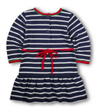 Stripe Knit Dress With Embroidered Holly from Anderson Parker